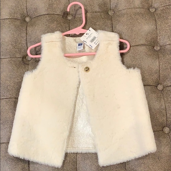 Janie and Jack Other - Janie & Jack faux fur vest jacket toddler girl